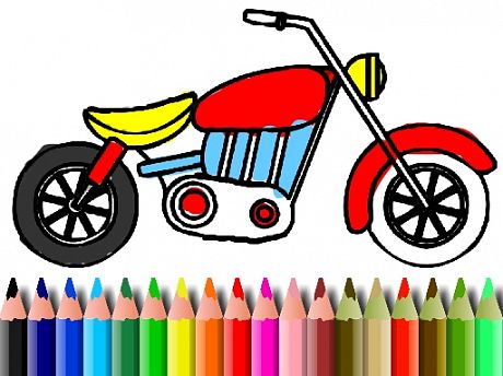 BTS motorcycle coloring