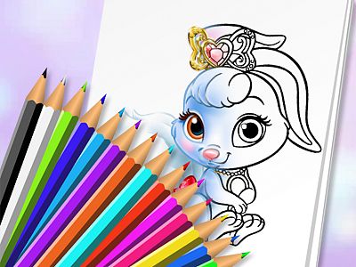 Coloring book with cute animals
