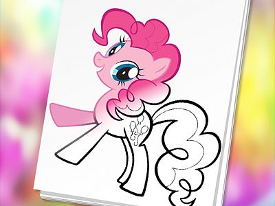 Cute pony coloring book