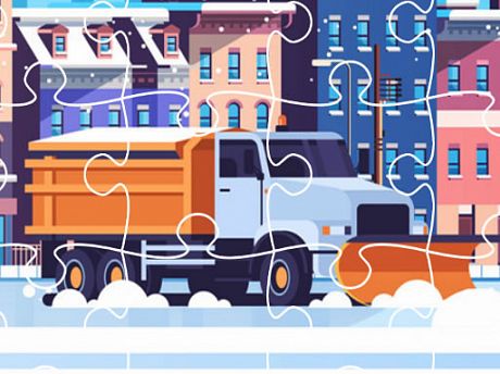 Snowplow truck puzzle