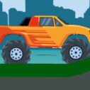 monster truck hill driving 2d