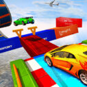 sky ramp car mega stunts big jump