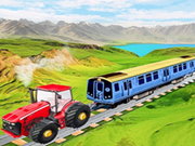 Chained Tractor Towing Train game