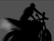 Shadow cyclist